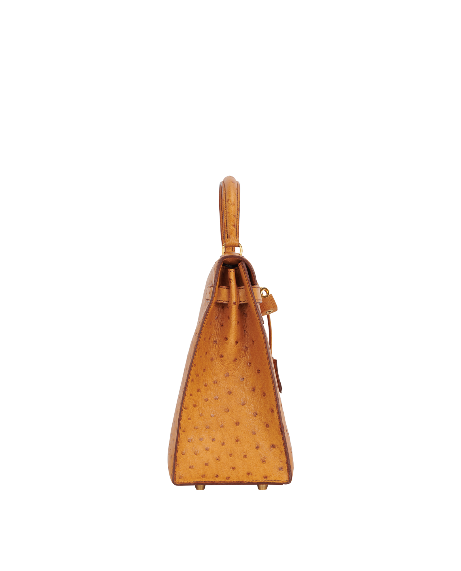 Kelly 32 in Ostrich Cognac, &pound;15,000, Handbags, Tan, Ostrich, Side view